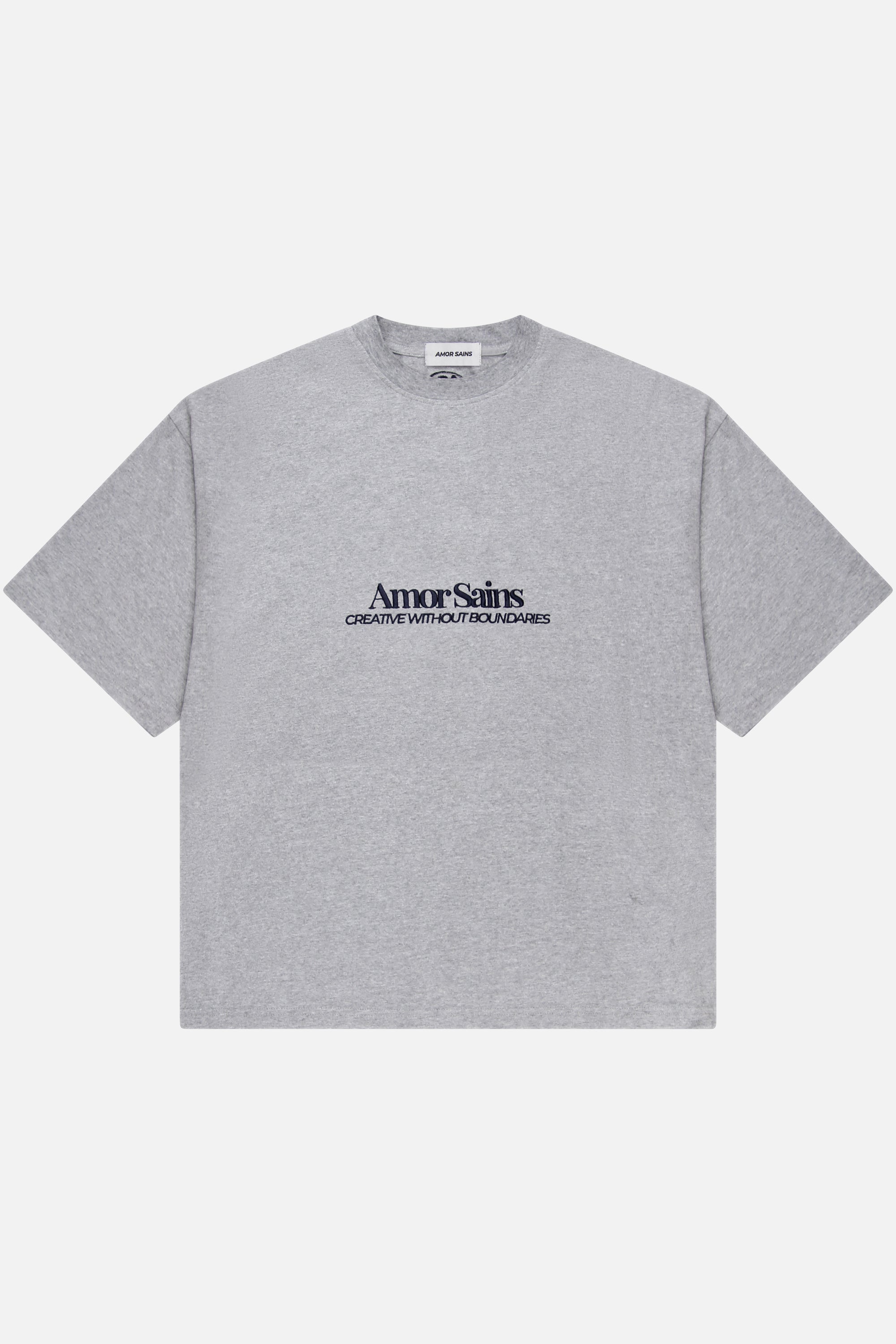 EMBROIDERED T-SHIRT GREY