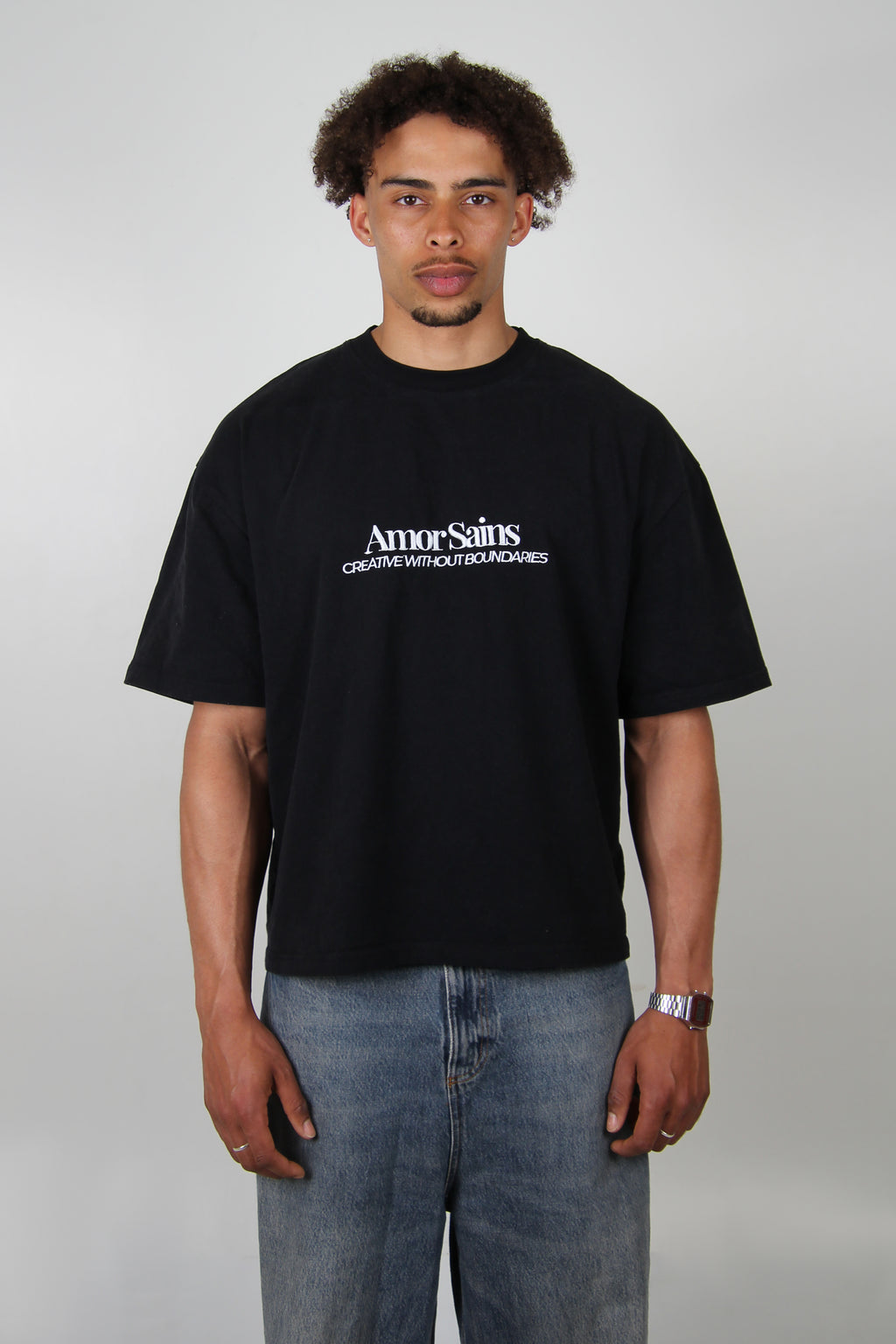 EMBROIDERED T-SHIRT BLACK