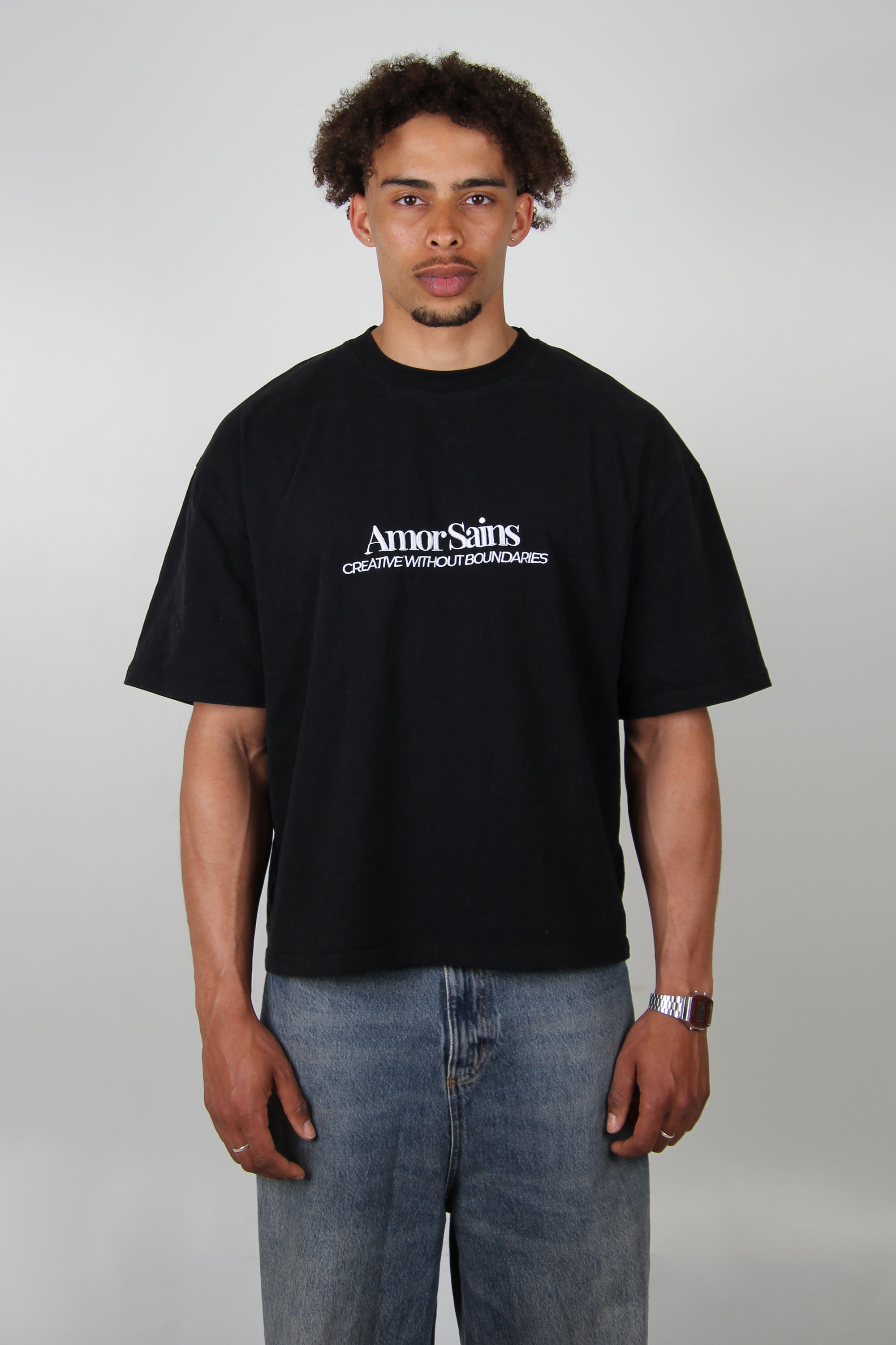 EMBROIDERED T-SHIRT BLACK