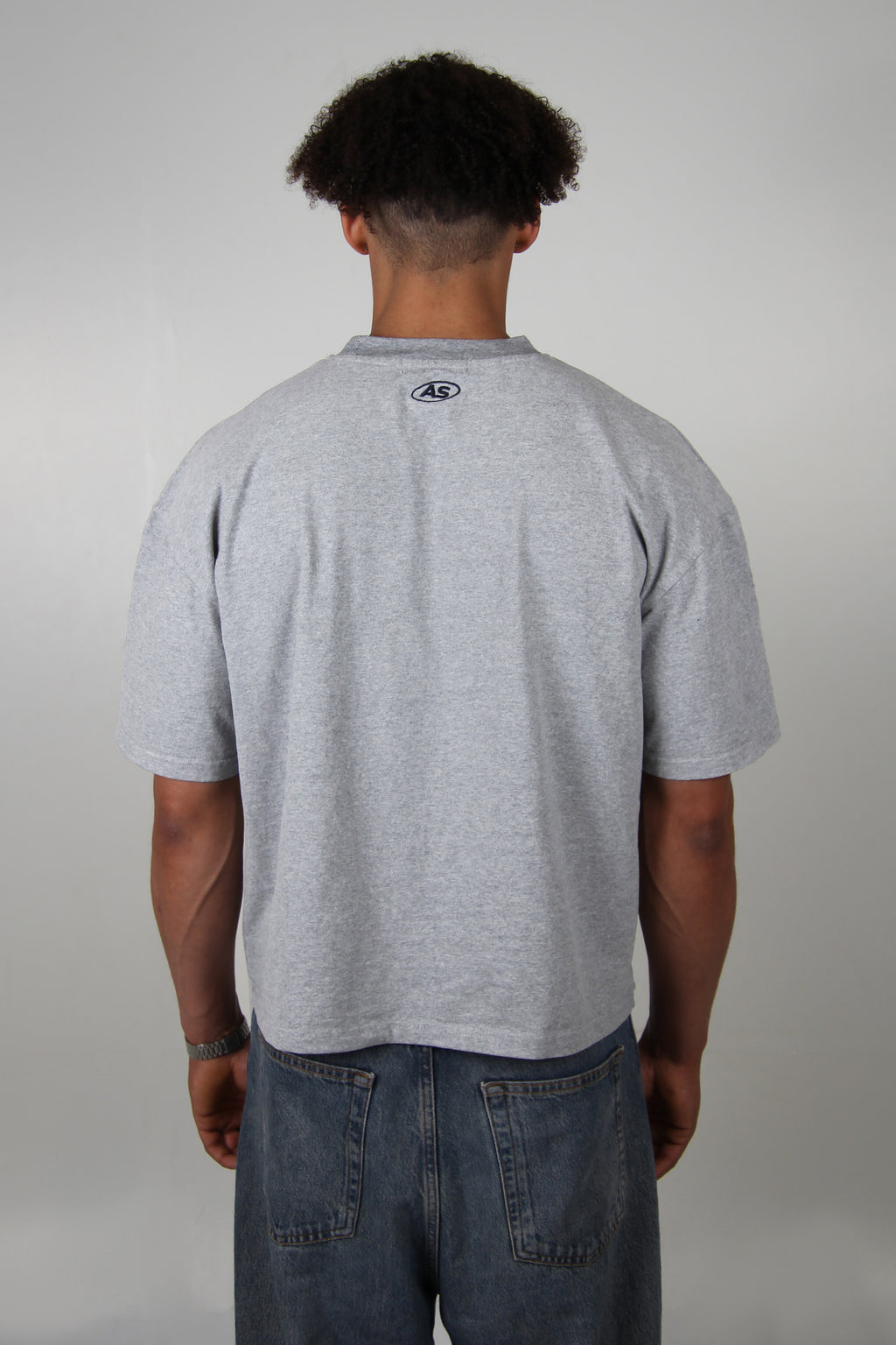 EMBROIDERED T-SHIRT GREY