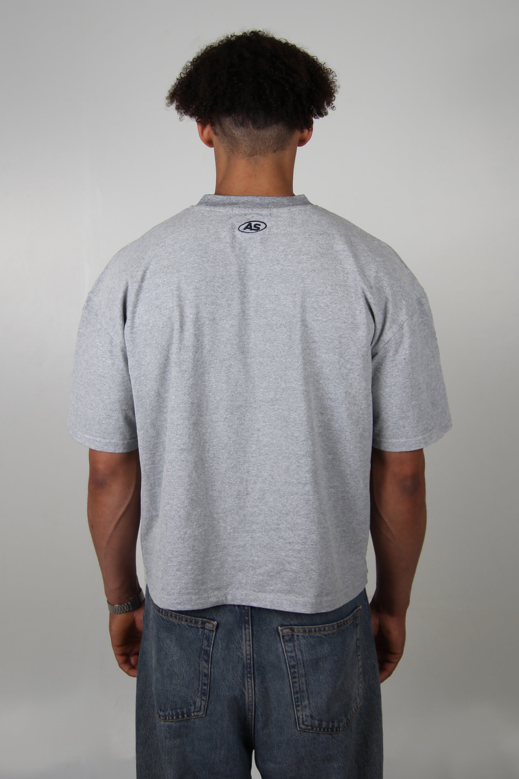 EMBROIDERED T-SHIRT GREY