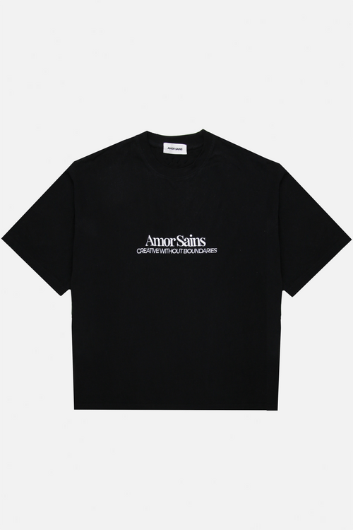 EMBROIDERED T-SHIRT BLACK